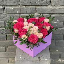 Цветочная композиция из Розы в коробке в Шексне