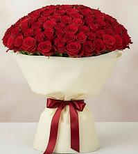 Букет 101 Красная роза Милано в Шексне