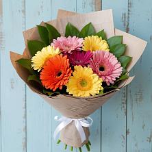 Букет яркий день в Шексне Букет цветов из:  Герберы в Шексне
