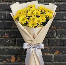 Букет Желтое настроение в Шексне Букет цветов из:  Хризантемы в Шексне