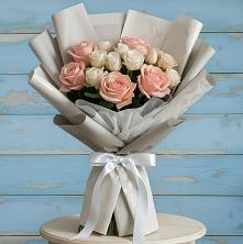 Букет Нежное облако в Шексне Букет цветов из:  Розы в Шексне