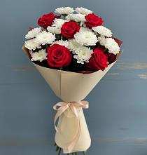 Букет цветов из:  Розы и Хризантемы в Шексне