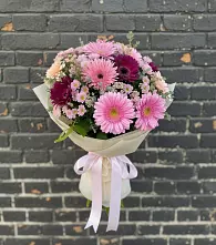 Букет яркие краски #REPLACE_PRED# Шексне Букет цветов из:  Герберы и Хризантемы #REPLACE_PRED# Шексне