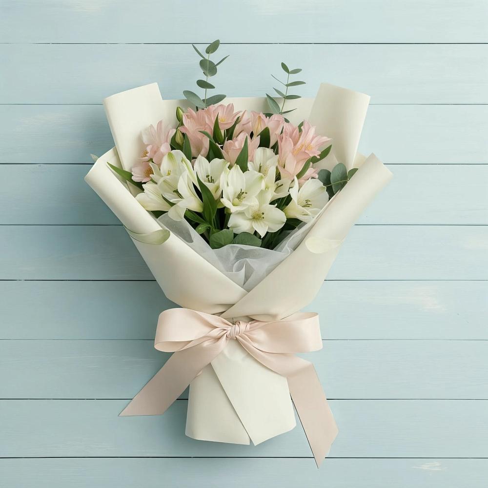 Букет Утренний поцелуй в Шексне Букет цветов из: Альстромерии в Шексне