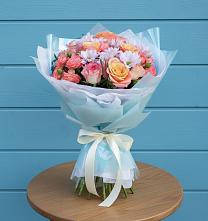 Букет цветов из:  Хризантемы и Розы в Шексне